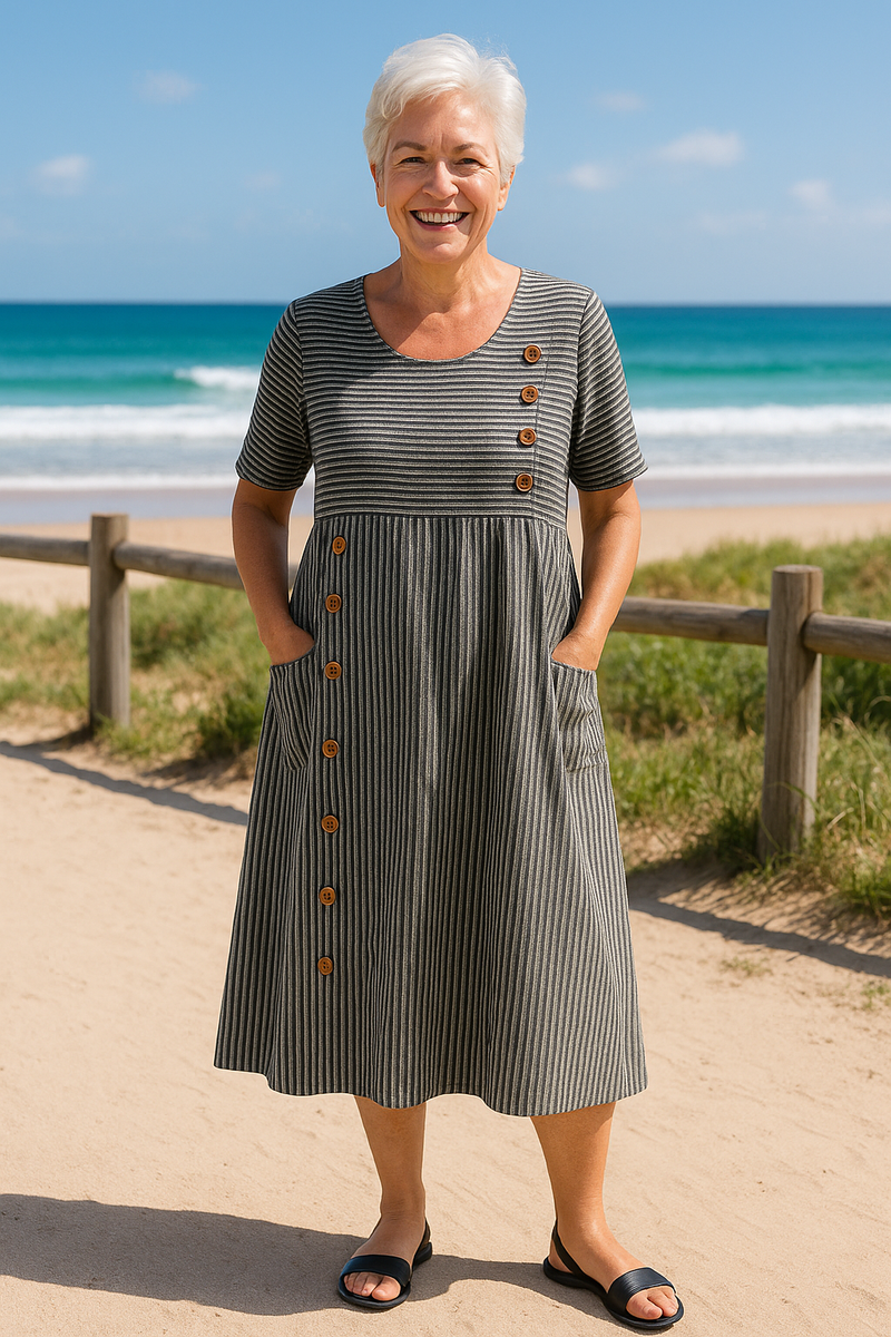 Brienne | Striped Midi Dress – Effortless Comfort, Everyday Confidence main image 0