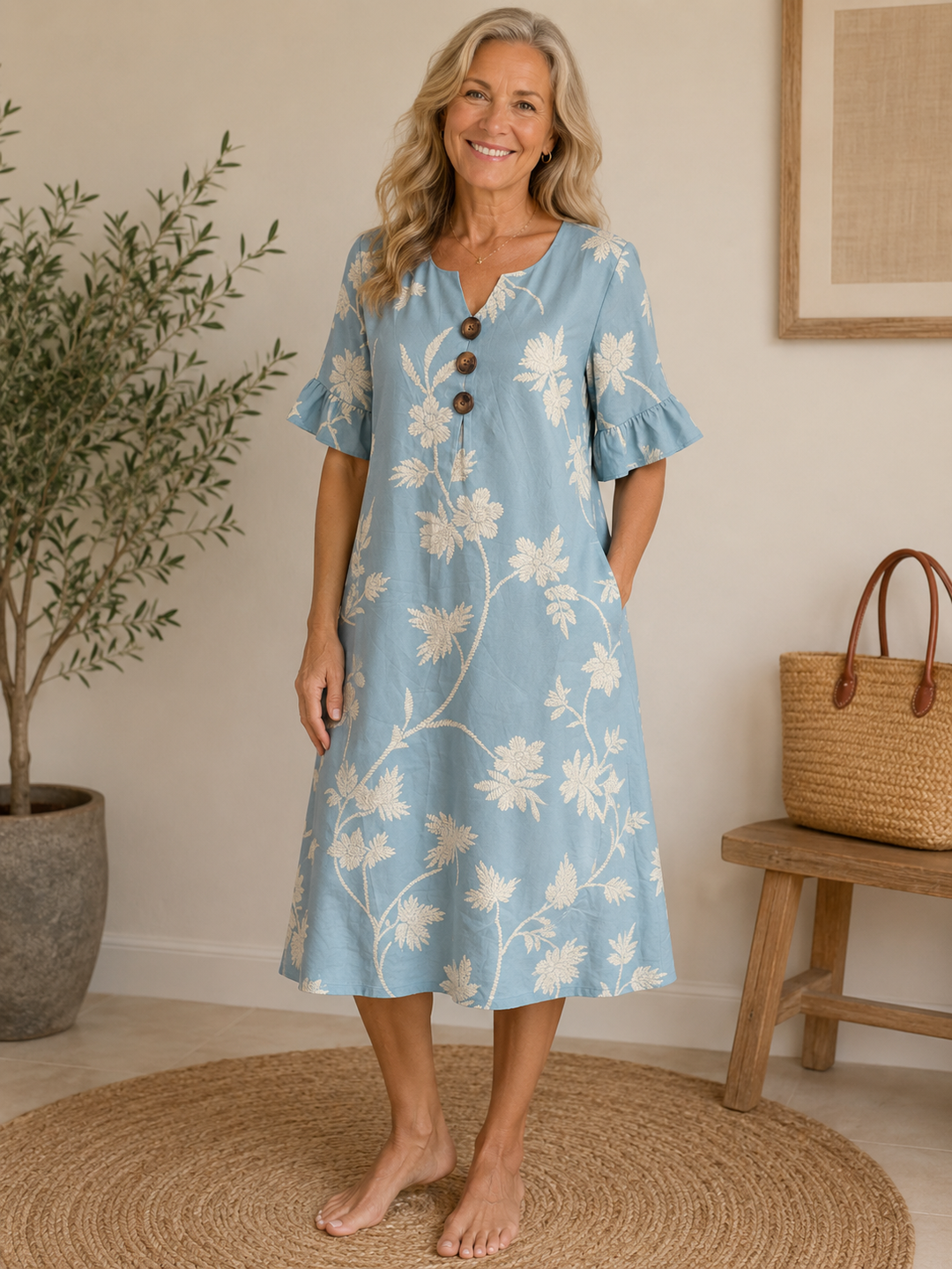 Carol | Relaxed Button Dress