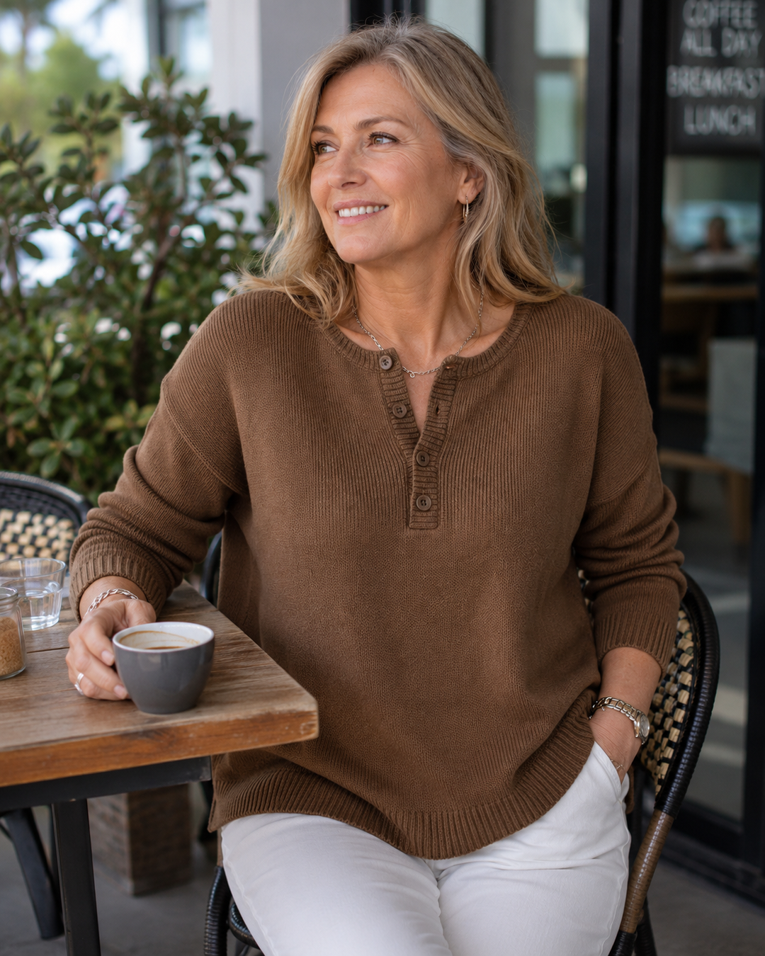 Isabelle | Button Knit