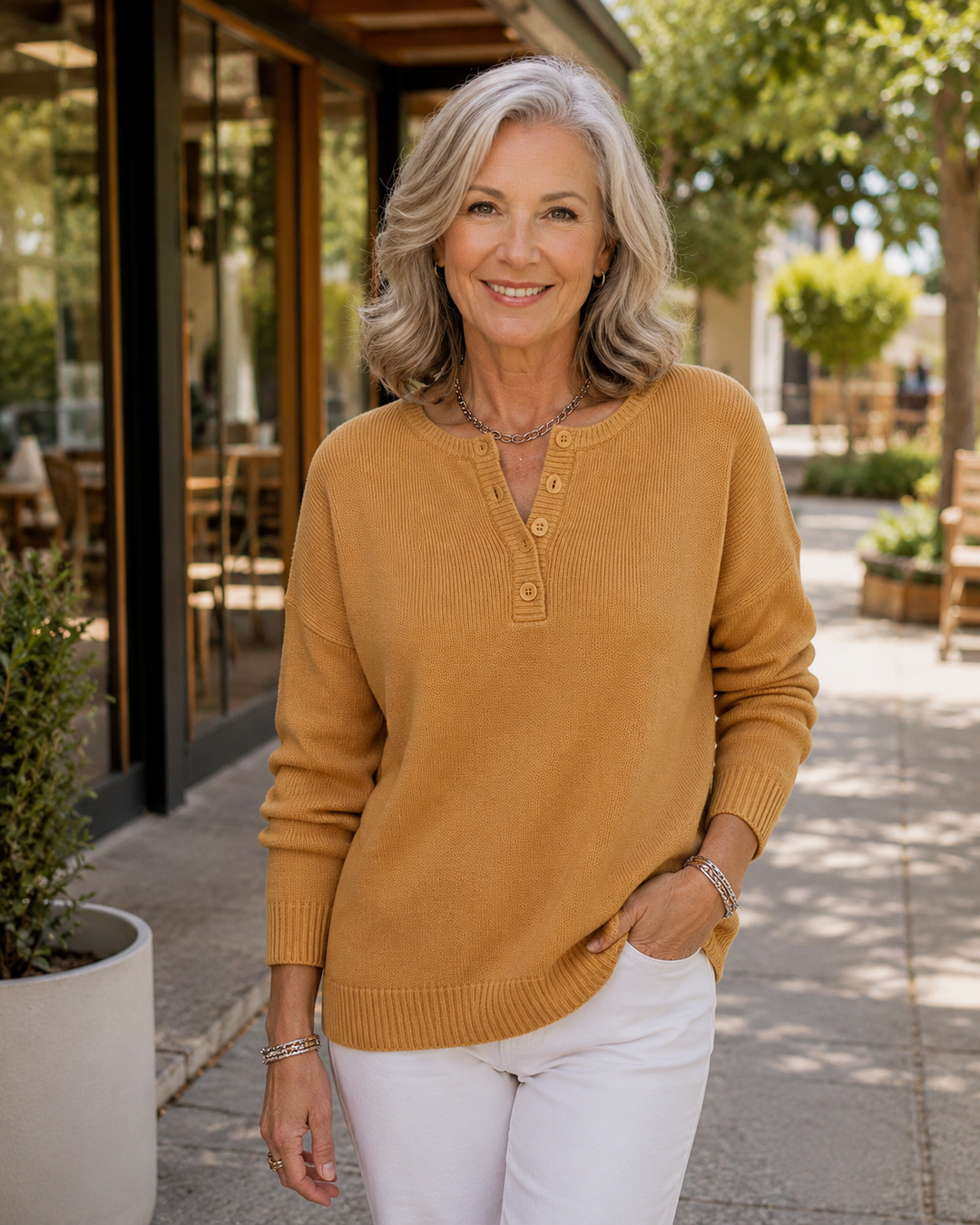 Isabelle | Button Knit