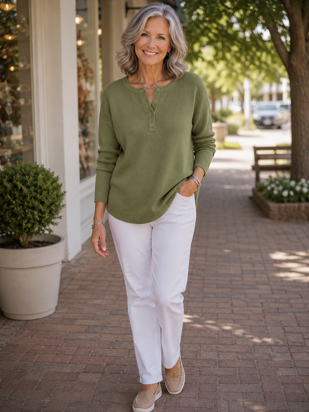 Isabelle | Button Knit