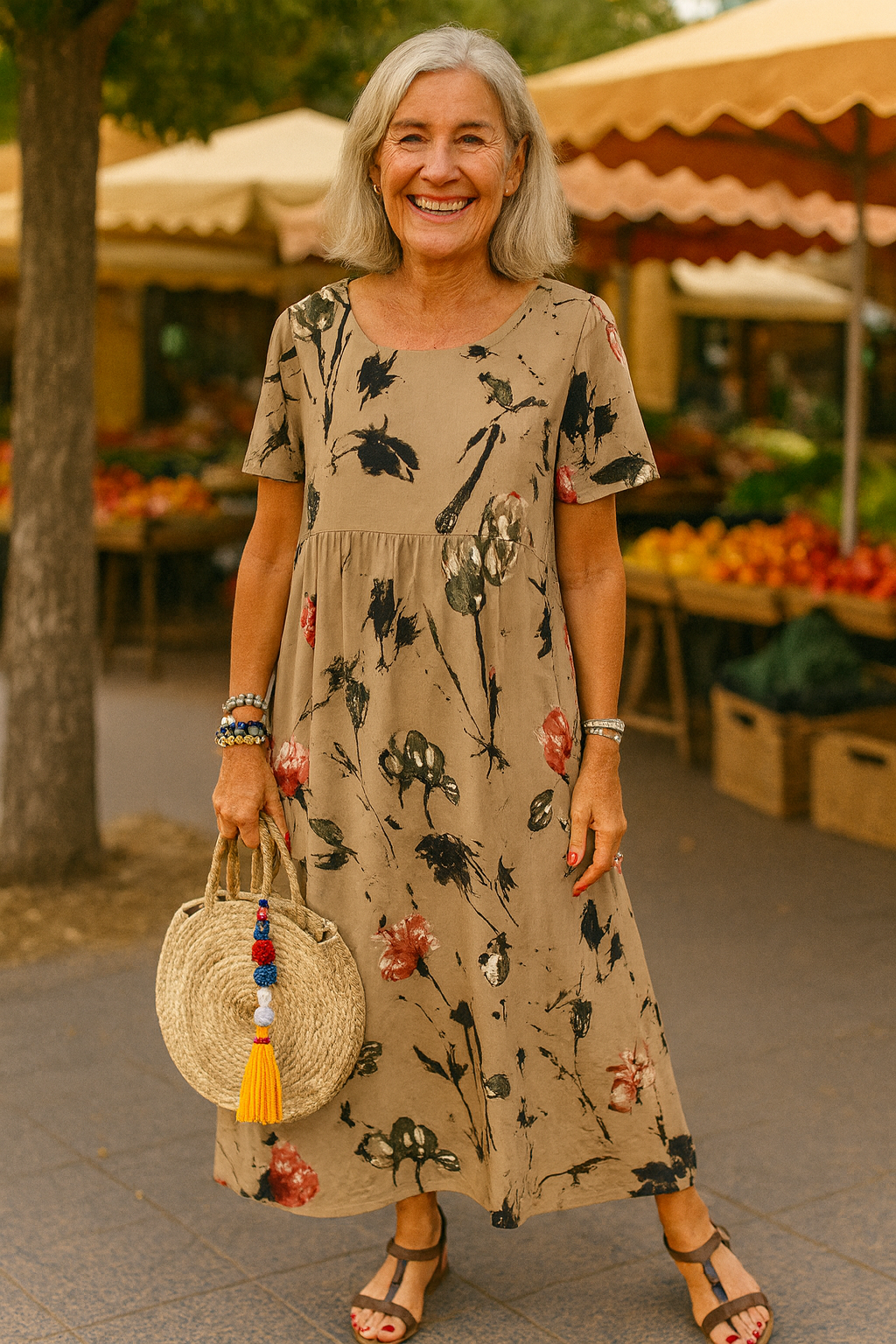 Lucie | Vintage Floral Maxi Dress - Light, Flattering & Effortlessly Elegant Sage Bloom (S-5XL)