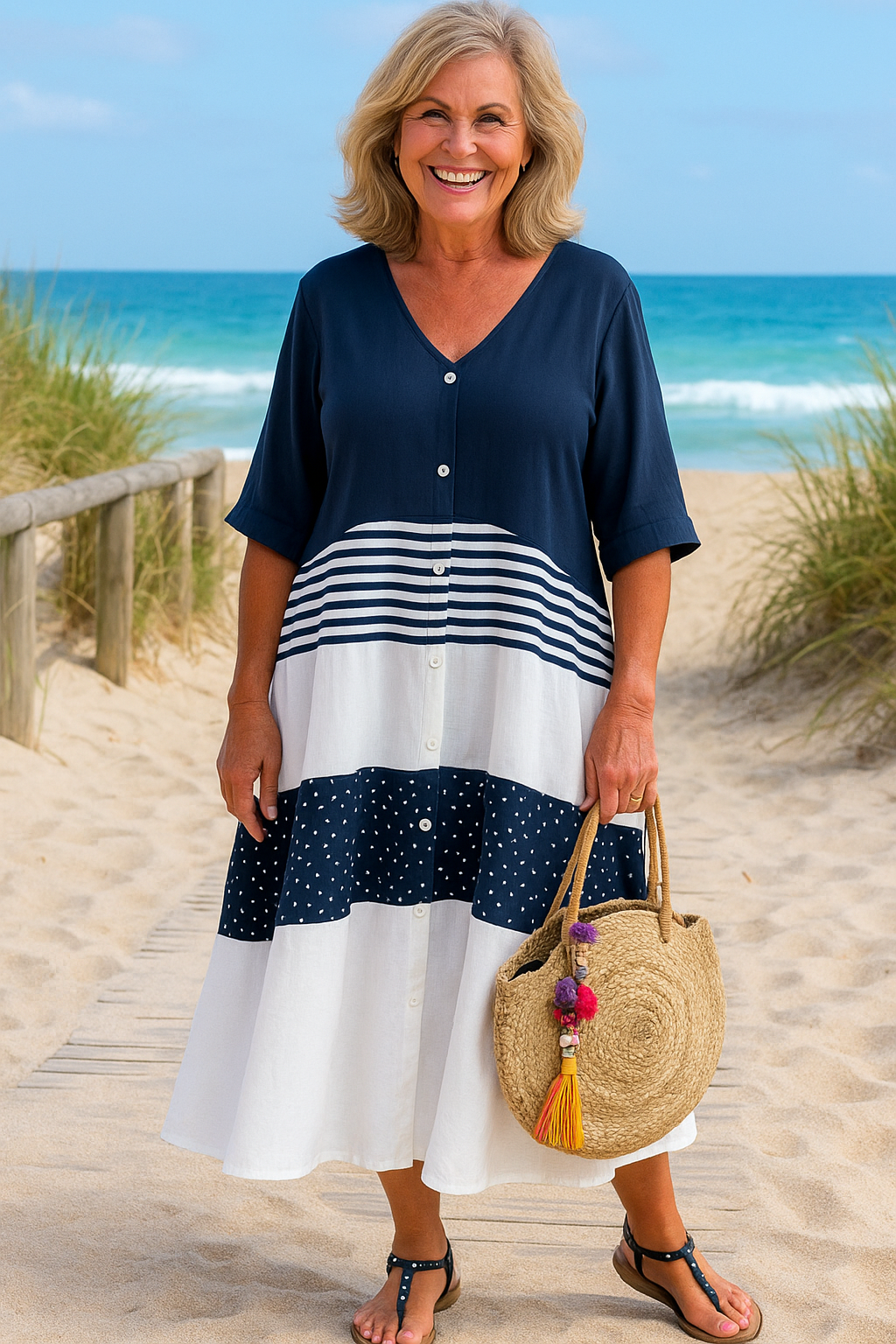 Alenya | Everyday Grace Midi Dress – Effortless Comfort, Timeless Confidence