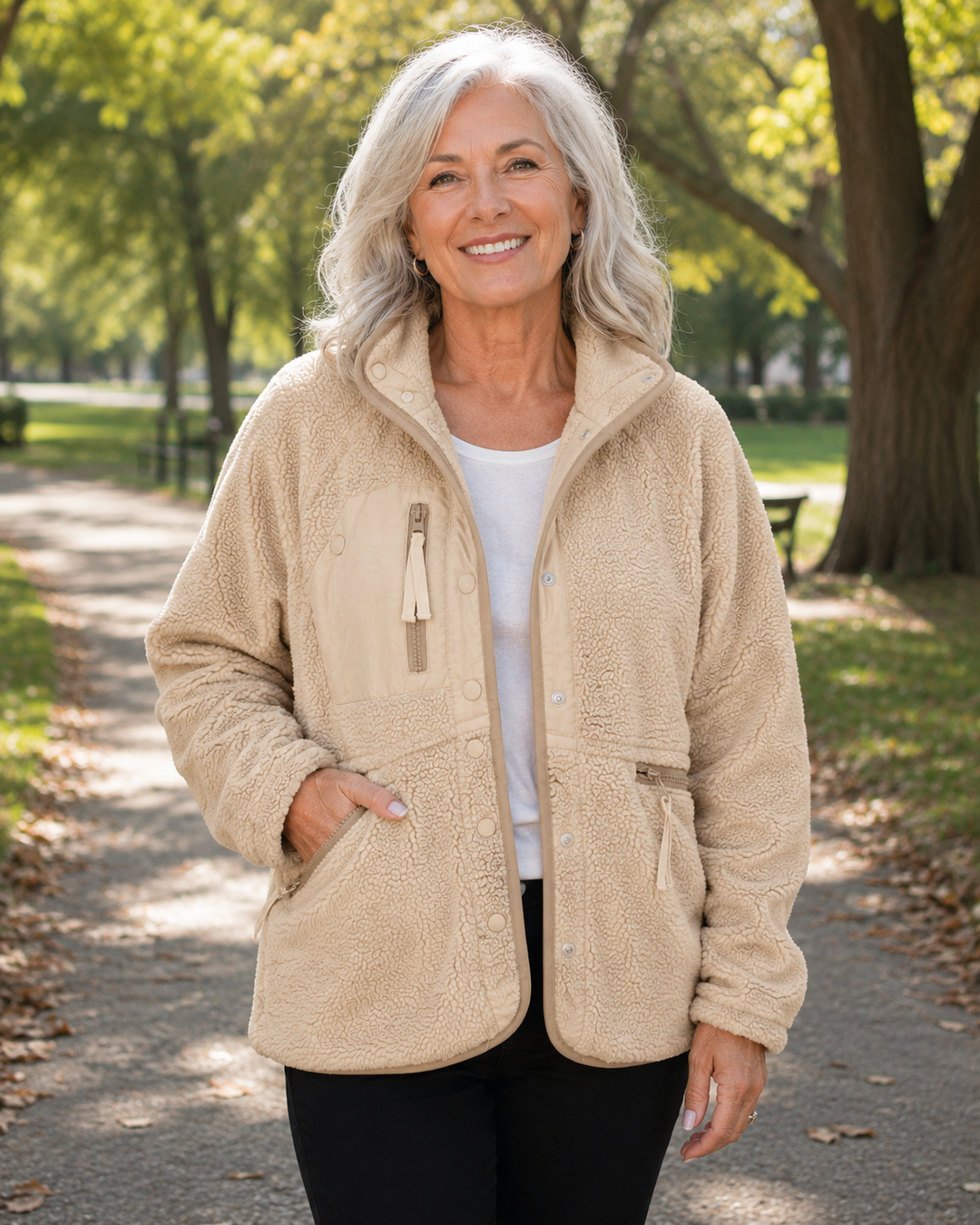 Hazel | Cozy Button-Down Fleece Jacket