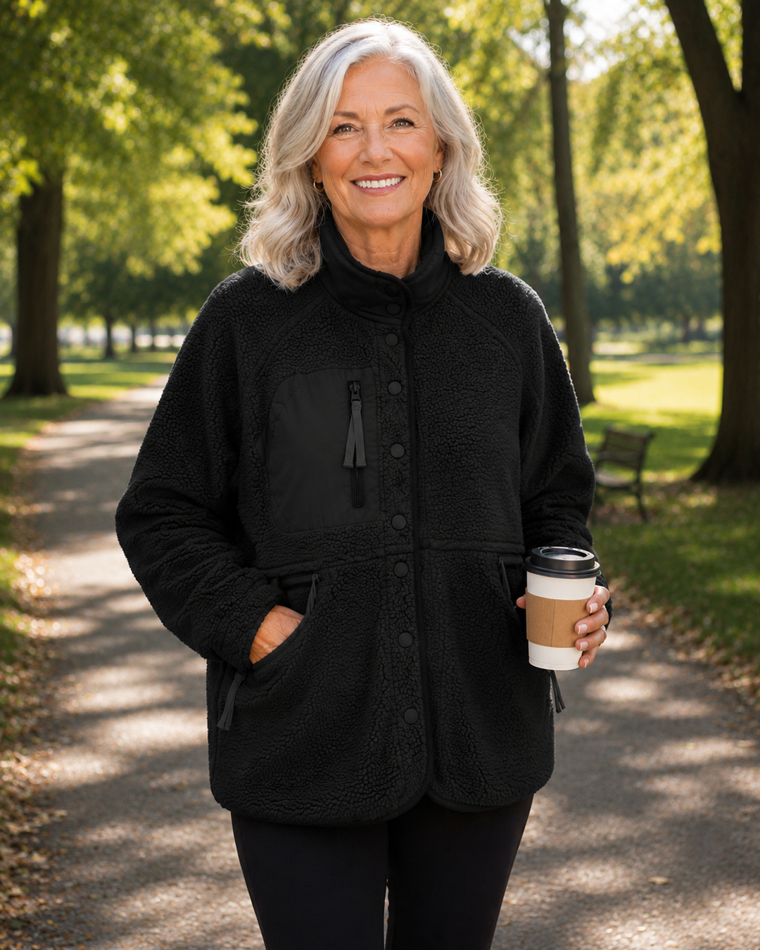 Hazel | Cozy Button-Down Fleece Jacket