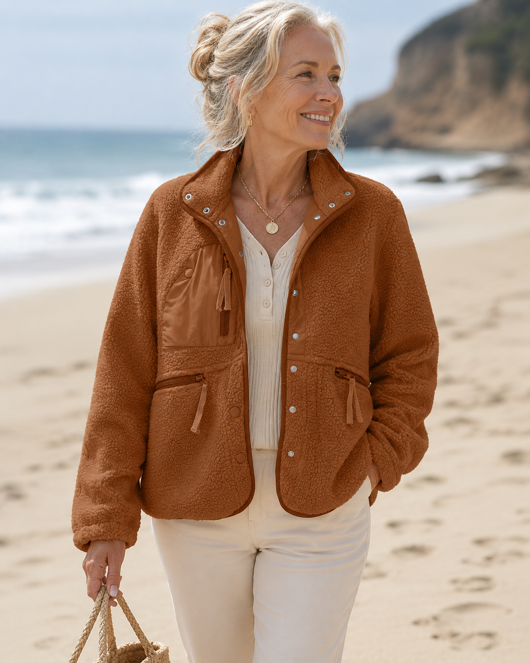Hazel | Cozy Button-Down Fleece Jacket