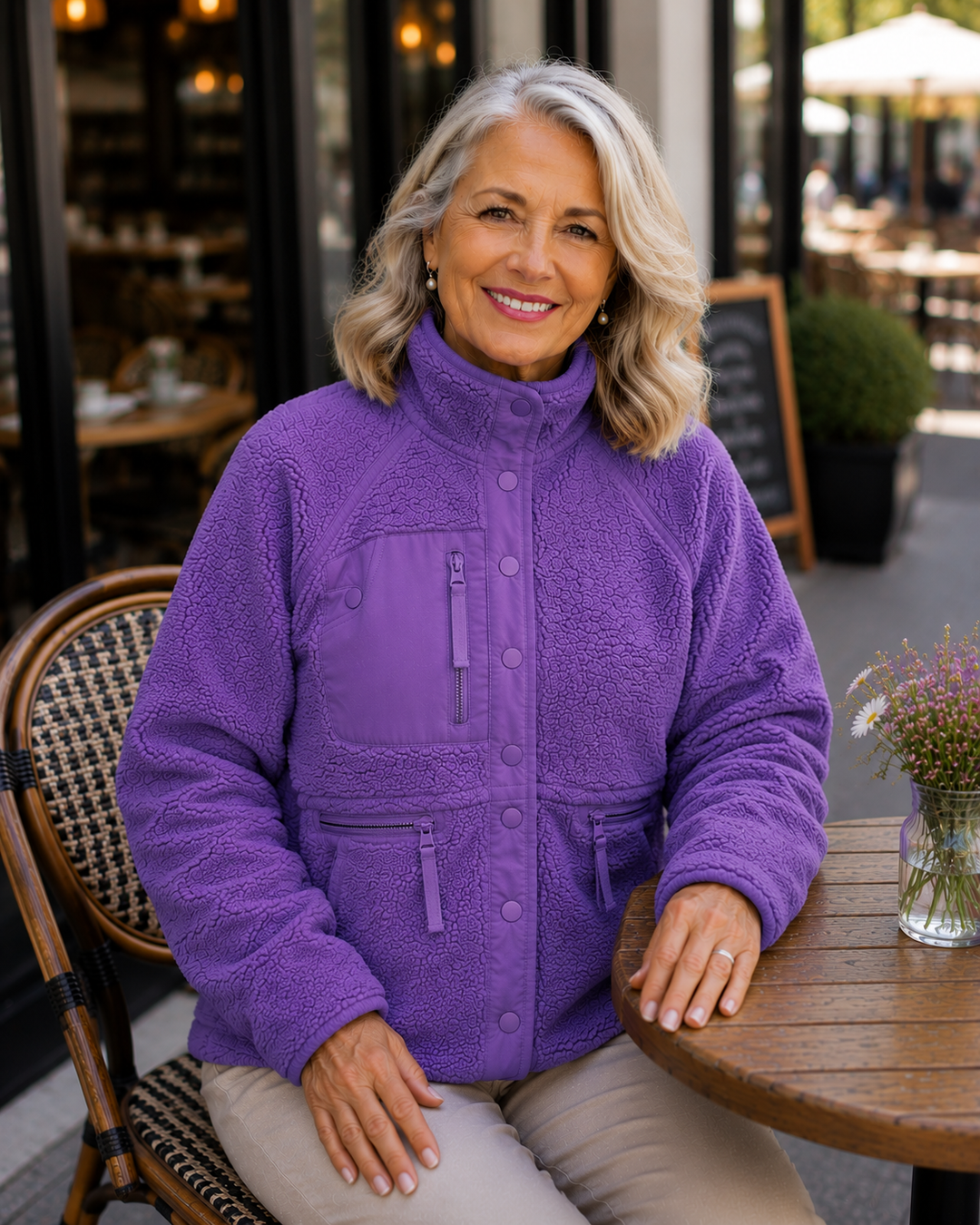 Hazel | Cozy Button-Down Fleece Jacket