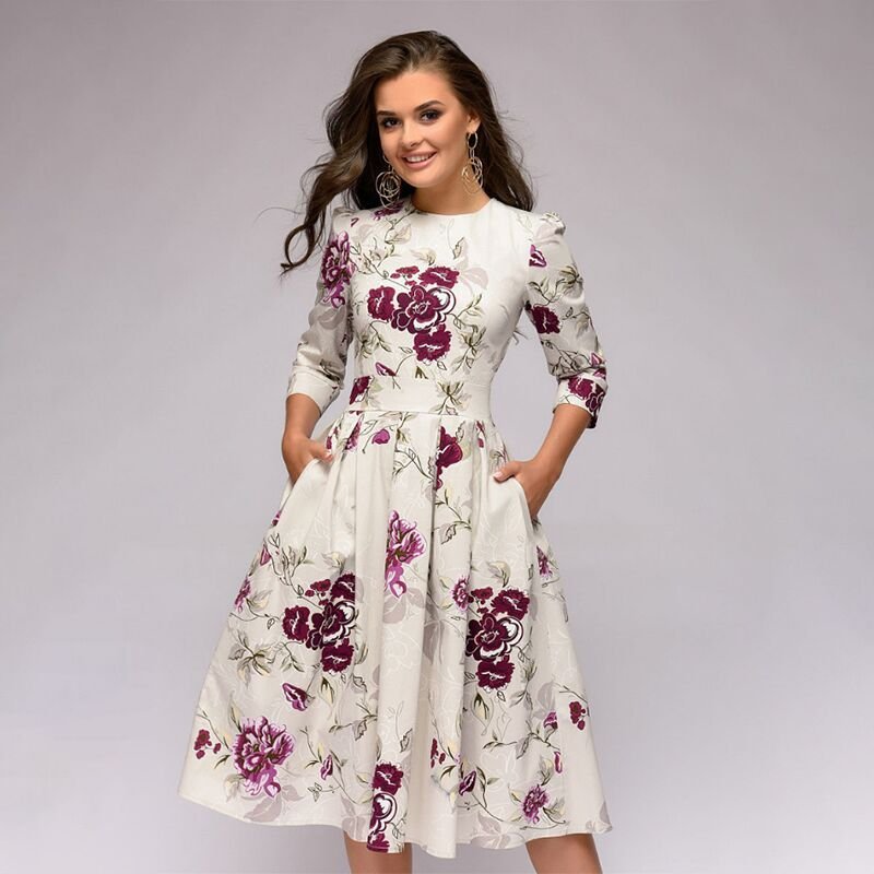 Dahlia | Floral Midi Dress
