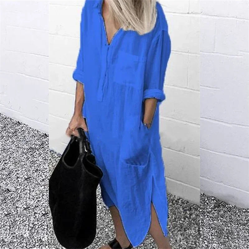 Alora | Soft Flow Midi Dress - Effortless Confidence, Everyday Comfort