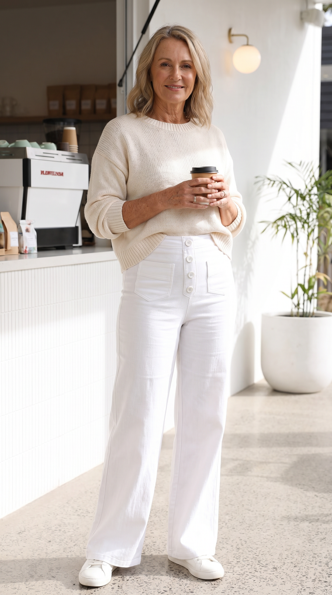 Marjorie | High-Waist Stretch & No-Pill Trouser – Timeless Confidence