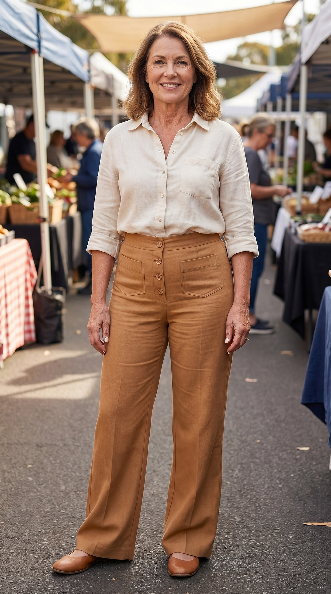 Marjorie | High-Waist Stretch & No-Pill Trouser – Timeless Confidence