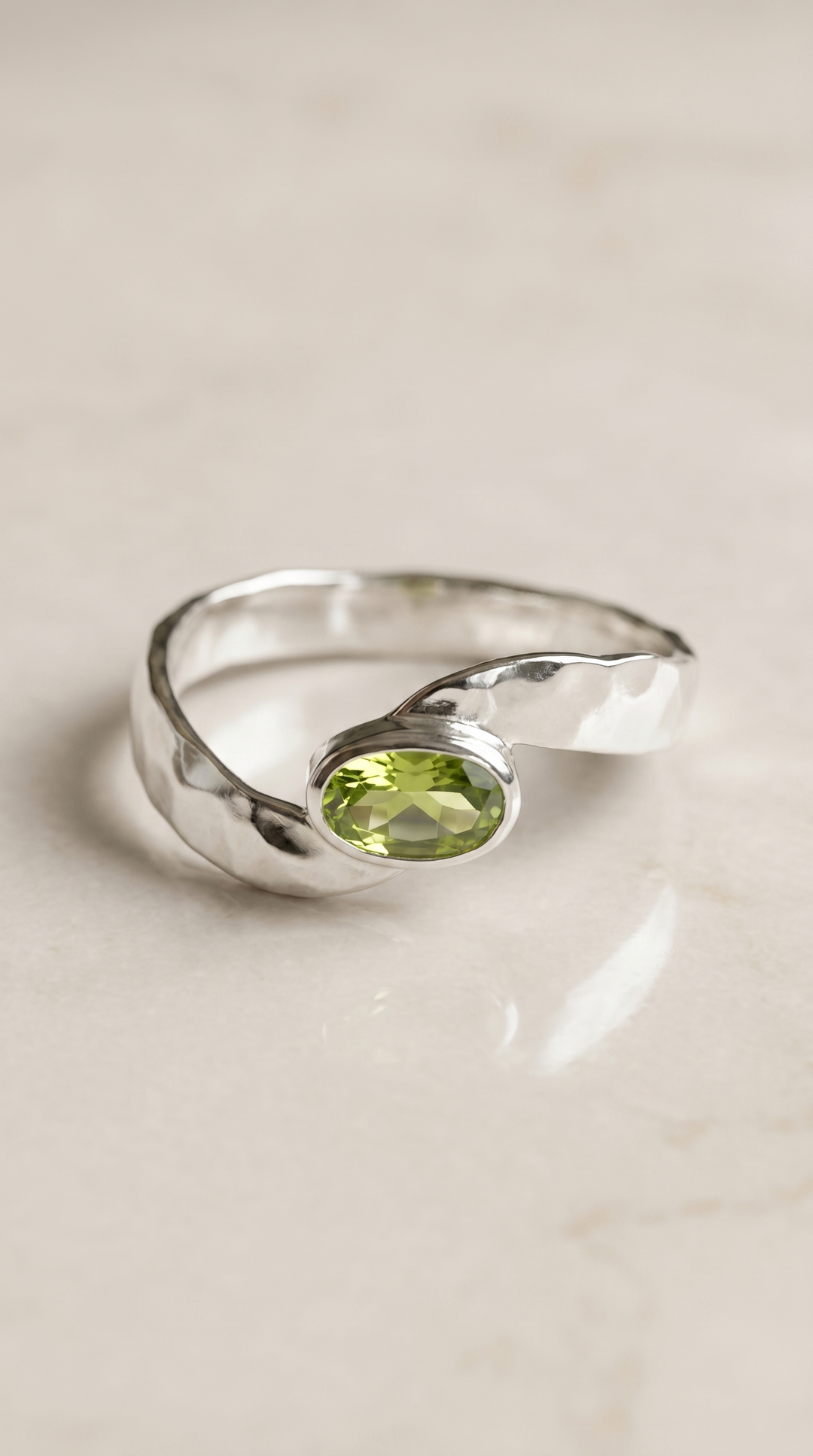 Verina |  Peridot Handcrafted Bali Ring