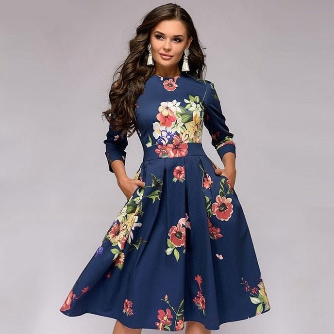 Dahlia | Floral Midi Dress