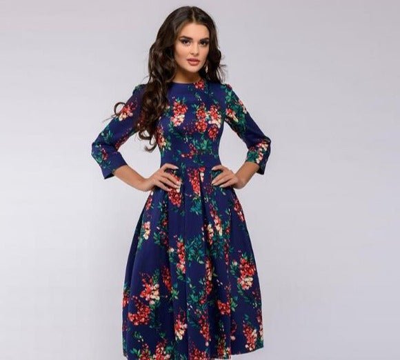 Dahlia | Floral Midi Dress