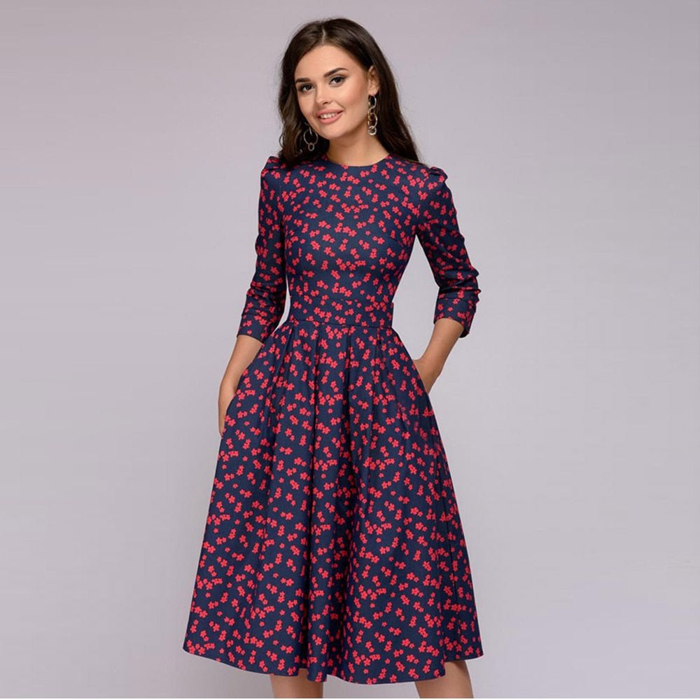 Dahlia | Floral Midi Dress