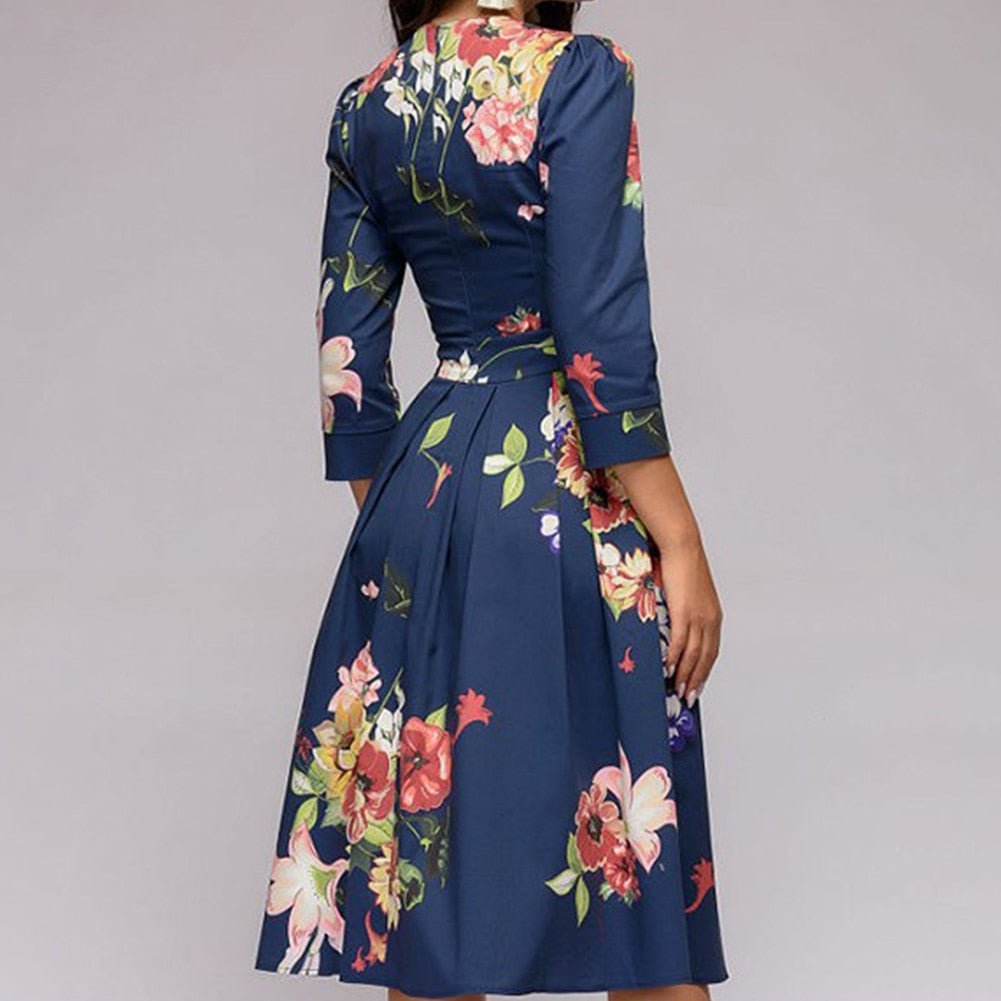 Dahlia | Floral Midi Dress